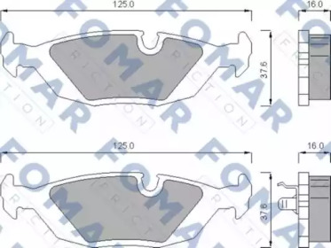 FOMAR FRICTION fo438181 -  Комплект тормозных колодок, дисковый тормоз